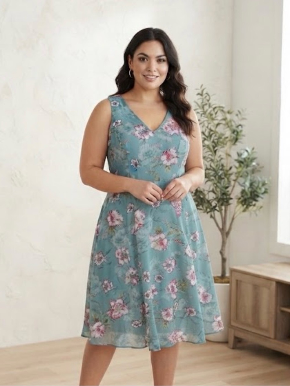 Torrid Size 18 Mint Green Floral dress 👗